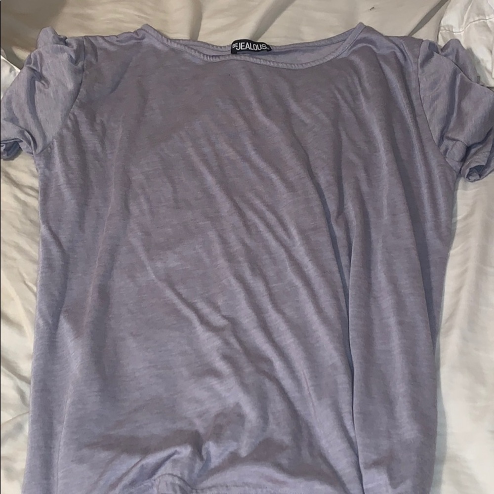 oversized light gray tee